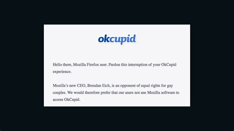 okcupid protests firefox over ceo s anti same sex marriage donation