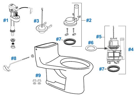toto supreme toilet replacement parts