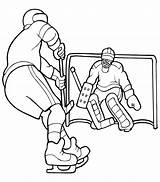 Hockey Coloring Ice Pages Player Printable Getcolorings Color sketch template