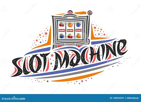 vector logo  slot machine stock vector illustration  concept