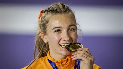 atlete bol pakt  nederlands record goud op  meter bij ek indoor rtl nieuws