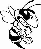 Hornet Mascot Yellow Jacket Clipart Drawing Bee Line Volleyball Clip Decal Logo Jackets Jerseys Logos Sticker Mean Bees Cliparts Drawings sketch template