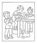 Eating Coloring Pages Kids Bread Cartoon Food Color Butter Printable Getcolorings Peanut Sheets Getdrawings Childcoloring Book sketch template