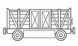 Vagones Tren Vagón Vagon Transportes sketch template