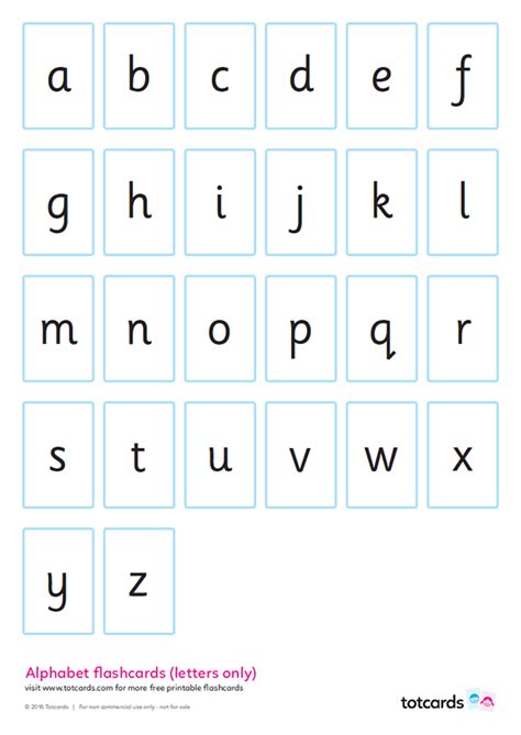printable lowercase alphabet flash cards