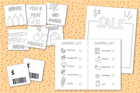 printable pretend play grocery store printables printable word