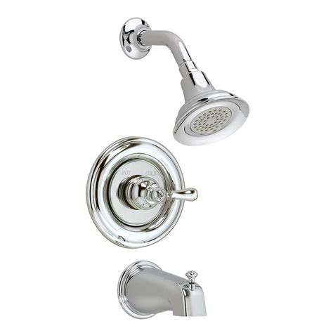 american standard hampton single handle  spray tub  shower faucet  polished chrome