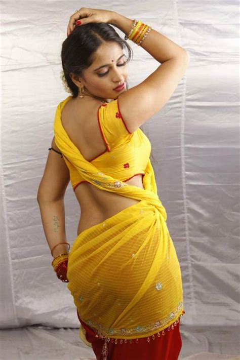 Anushka Shetty Sexy Avatar In Yellow Saree In Movie Vedam