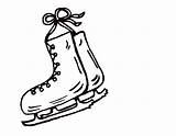 Ice Skate Coloring Skates Skating Hockey Pages Clipart Printable Clip Winter Drawing Hat Cliparts Library Getdrawings Getcolorings Popular sketch template