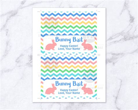 bunny bait treat topper printable silhouettes  digital  shop