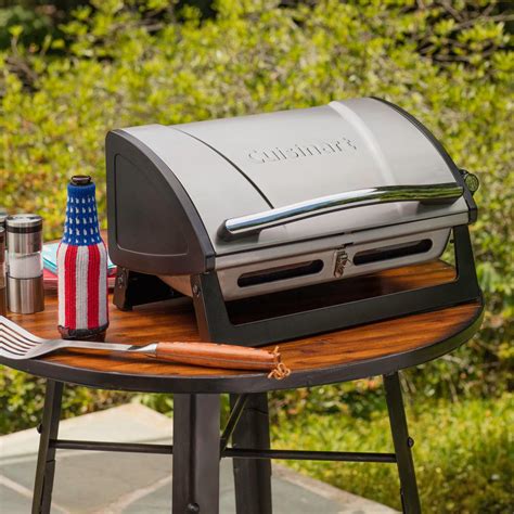 cuisinart portable propane gas grill small table top stainless steel