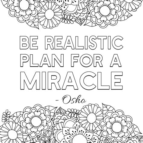 printable coloring pages  adults inspirational quotes