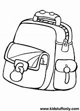 Bag School Coloring Pages Color Getcolorings sketch template