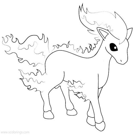 pokemon ponyta coloring pages xcoloringscom