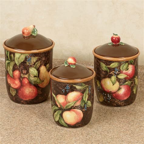 capri fruit kitchen canister set