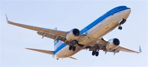 klm airlines plane landing editorial stock image image  active