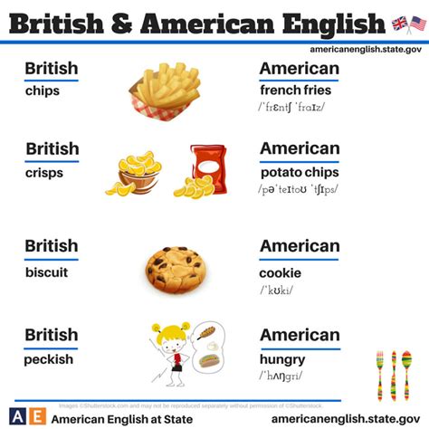 british  american english  differences illustrated