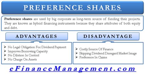 advantages  disadvantages  preference shares   accounting  finance stock