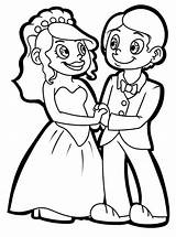 Coloring Wedding Couple Pages Color Kids Print Printable Sun Getcolorings Getdrawings Button Through Comments sketch template