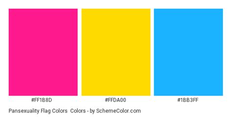 Pansexuality Flag Colors Color Scheme Blue