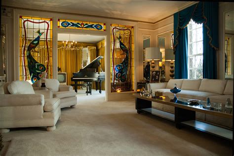 wohnzimmer villa graceland elvis presley foto bild architektur