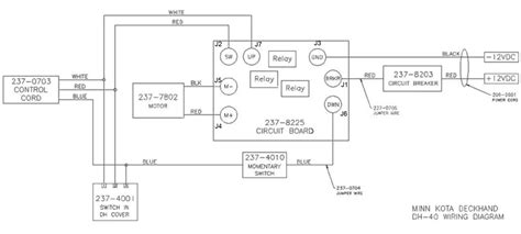 minn kota deckhand  circuit board wiring diagram minn kota  trolling motor