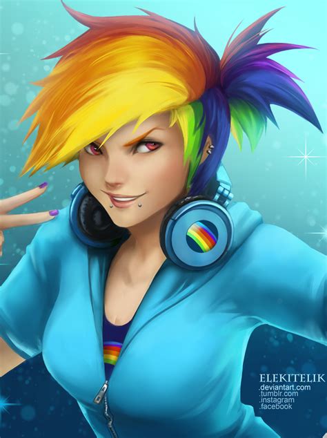 Mlp Rainbow Dash By Elekitelik On Deviantart