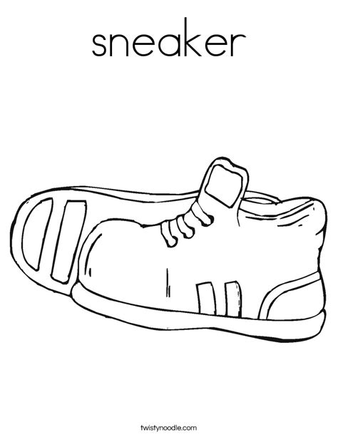 sneaker coloring page twisty noodle