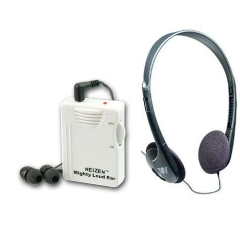 reizen mighty loud ear db personal sound hearing amplifier  earphones  extra