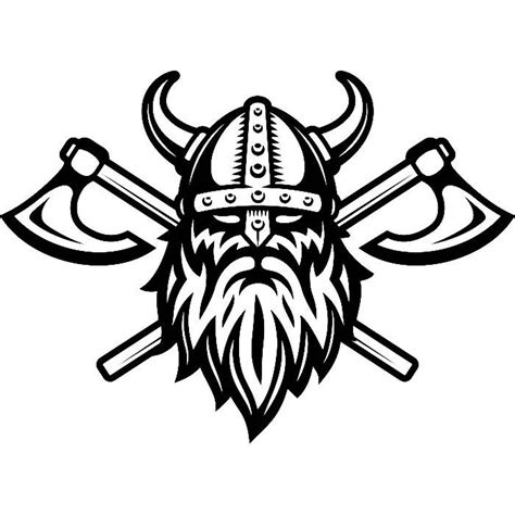 viking logo  skull helmet horns axes ship warrior barbarian etsy