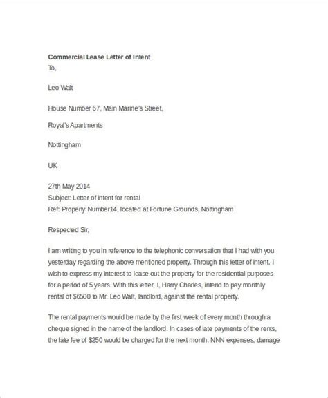 letter of intent to lease template for your needs letter