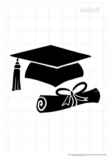 graduation cap  diploma stencil stencil printables kidadl
