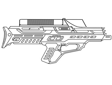 nerf gun blaster coloring page  print  color