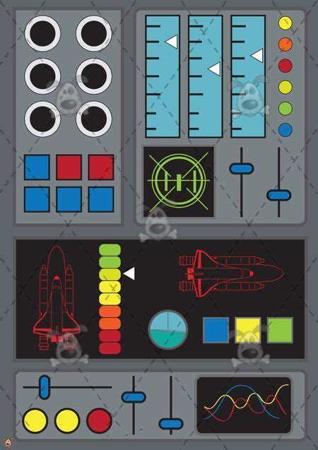 awesome spaceship control panel clipart space theme preschool