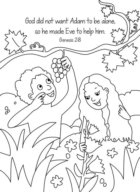 bible key point coloring page adam  eve  childrens