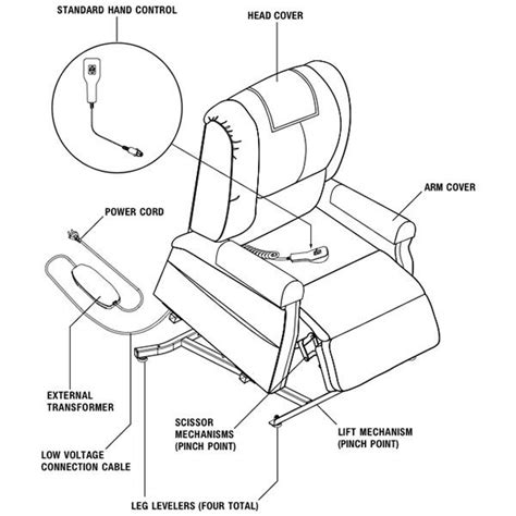 lift wiring diagram  electric recliner