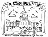 Coloring Pages Capitol July 4th Fourth Landmarks Washington Independence Dc National Color Drawing Colosseum Declaration Printable Kids Pbs Pdf America sketch template