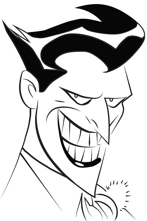 joker cartoon face coloring pages