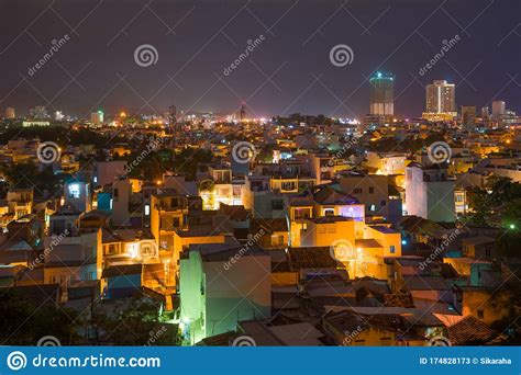 Night Landscape Of Modern Nha Trang Vietnam Stock Image Image Of