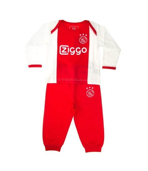 ajax baby pyjama wit rood wit ziggo  gigafan