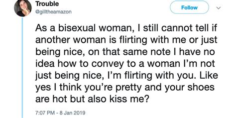 bisexual woman s tweet about the struggles of flirting ignites an on