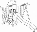 Slide Drawing Playground Climbing Getdrawings sketch template