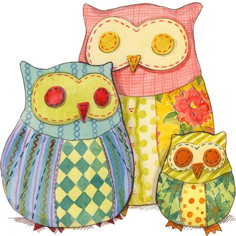 patchwork owl pattern  sewing owl stuffies   sizes full