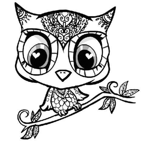 girl owl coloring pages coloring home