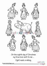 Milking Maids sketch template