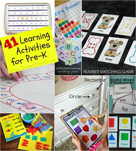 activities  preschool  practice number matching