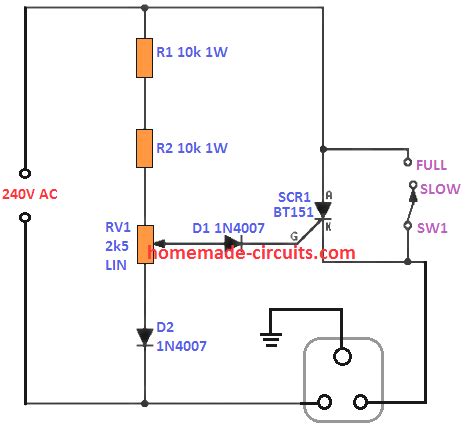 adjustable drill machine speed controller circuit homemade circuit