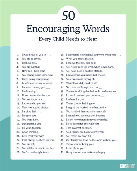 encouraging words  child   hear kidsguide kidsguide