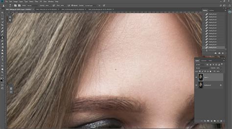 how to remove stray hairs in photoshop tutorial 3 free hair brushes