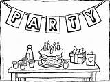 Party Birthday Pages Coloring Drawing Color Colouring Getdrawings Getcolorings Cake источник sketch template